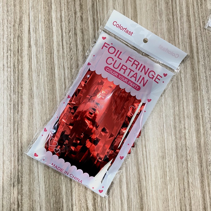 Cortina con flecos de papel de aluminio para fiestas de cumpleaños, accesorios para fotomatón, decoración de de revelación de género de boda, oropel metálico negro y rojo: Amarillo fluorescente