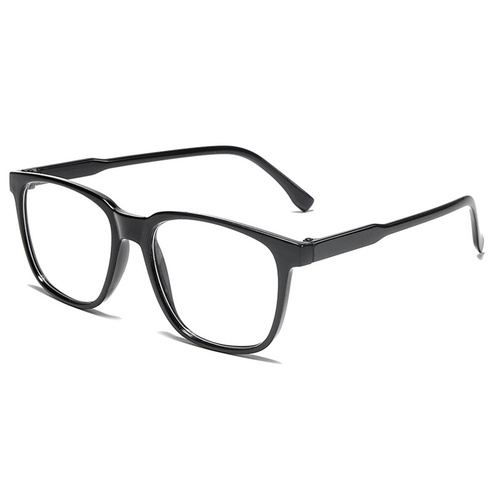 1Pc Unisex Klassieke Transparante Ronde Glazen Frame Clear Lens Optische Brillen Brilmonturen Brillen Voor Vrouwen Mannen: 01-Black