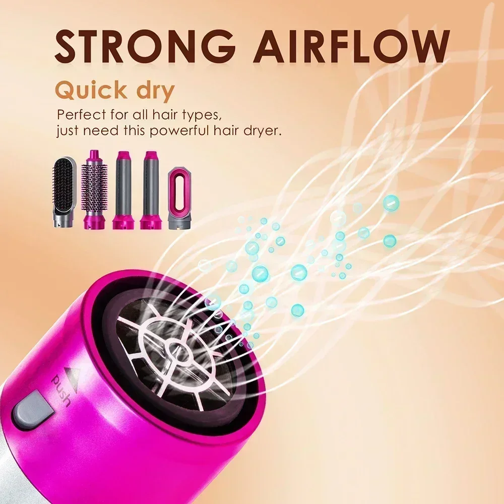 Hoge snelheid 5-in-1 föhn Air Styler Heteluchtborstel Krultang Haarstyler Gereedschap voor Dyson Airwrap met Auto-Wrap Krulspelden