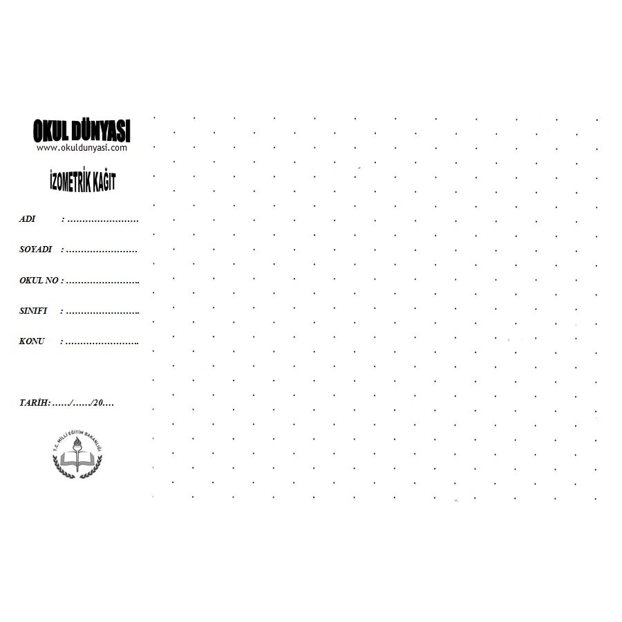 Isometric Paper (A4 Tall) 100 Pcs