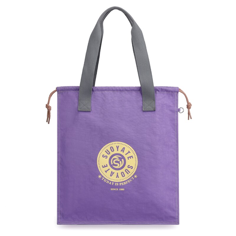 Lässig Frauen Kordelzug dauerhaft Stoff Weibliche Handtasche Prettry Stil Mädchen Schulter Tasche Einkaufstasche Sack: Lila