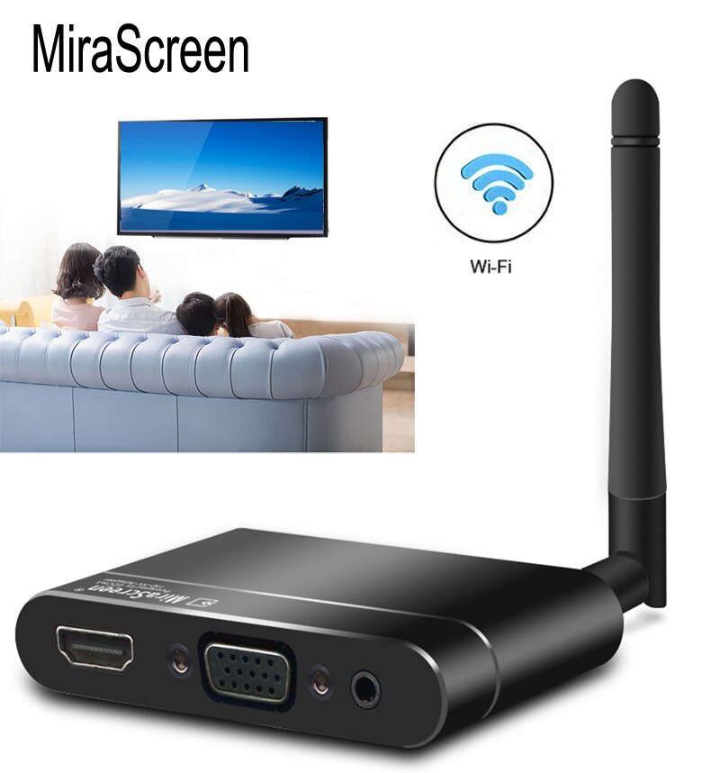 3in1 Draadloze Wifi Screen Aandeel Mirroring Tv Stick Hdmi-Compatibel Vga Av Video Ontvanger Display Dongle Cast Telefoon Om tv/Auto