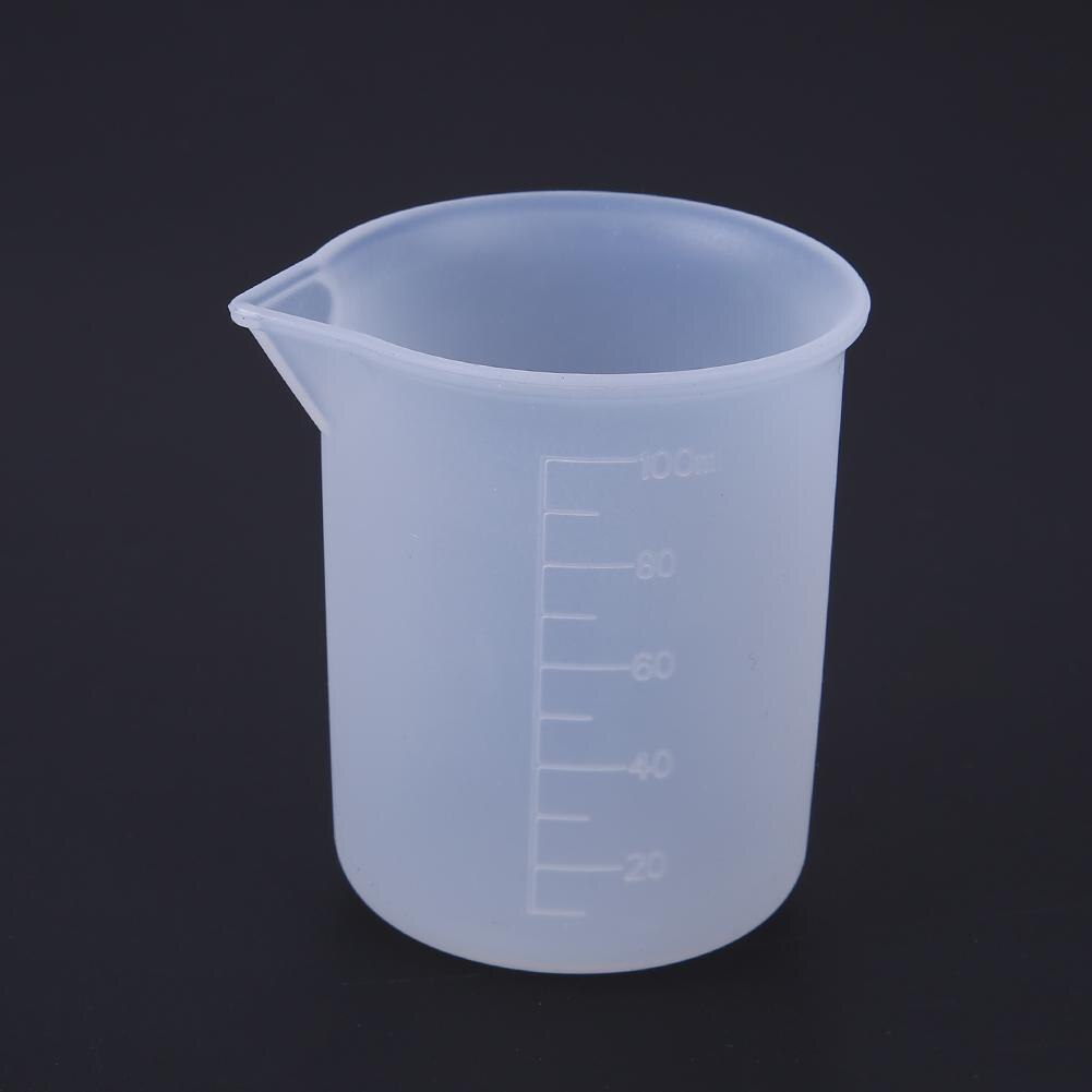 100 Ml Nuttig Siliconen Maatbeker Kristal Lijm Transparant Cup Met Schaal Keuken Meten Cups Diy Cake Bakvorm Tool