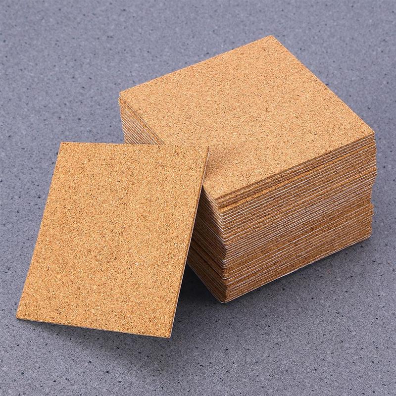 10/36/40Pcs Dikte Zelfklevende Kurk Onderzetters Pleinen Kurk Matten Anti Slice Cup Mat Kurk backing Lakens Voor Coasters Levert