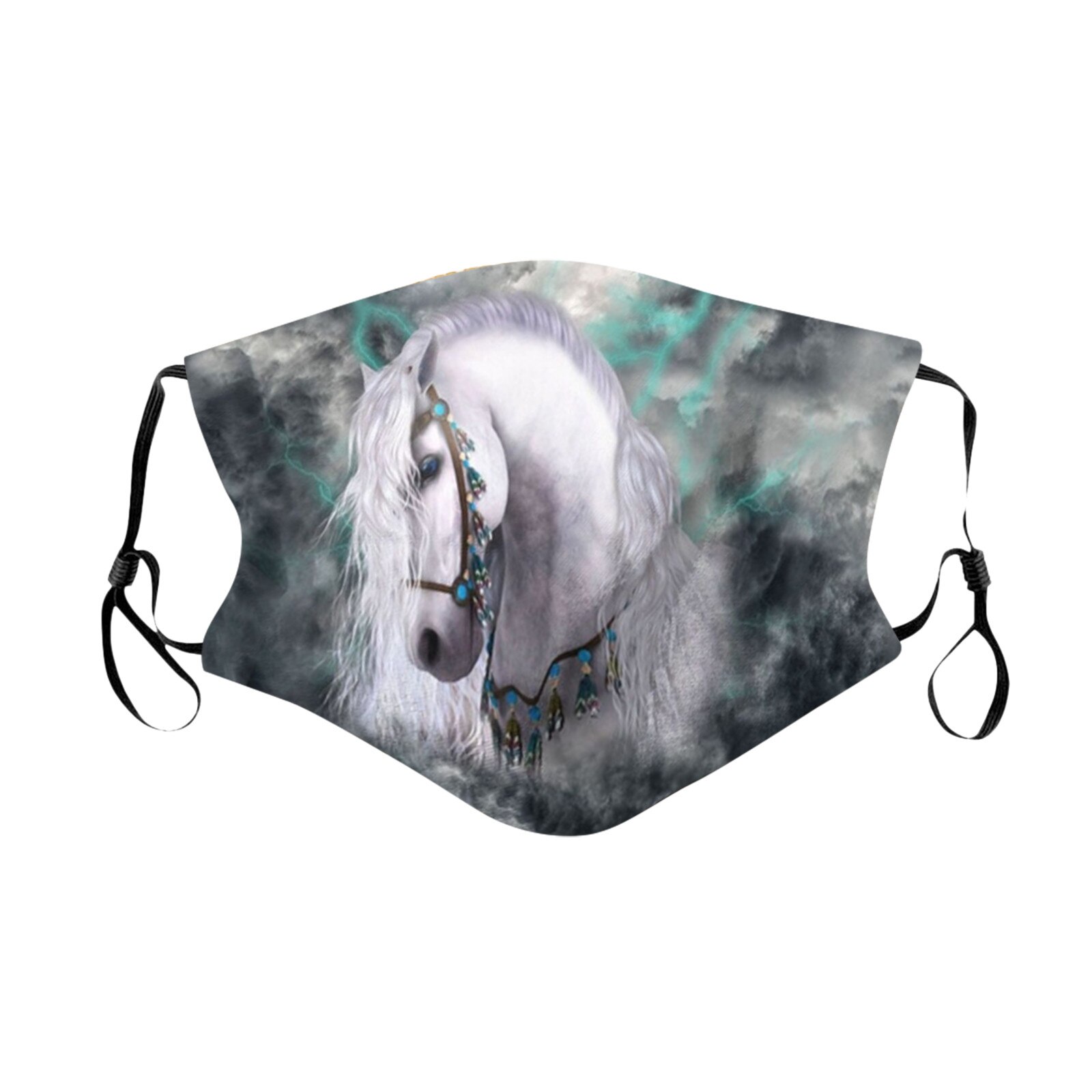 1pc Horse Print ski Fasemask Adult Printed Mascarillas Washable Reusable Fabric Lavables Masque Bandana: B