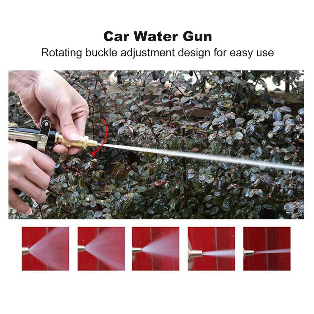 Verstelbare Koperen Mondstuk Slang Spuitpistool Tuinslang Water Druk Guns Water Sproeier Voor Tuin/Auto 'S Voertuigen Wassen