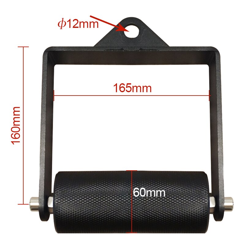 Fitness Lat Pull Down Bar D-Handle Grip Pulley Cable Machine Attachments Gym Weight Lifting Rope Handle Wrist Workout Equipment: black