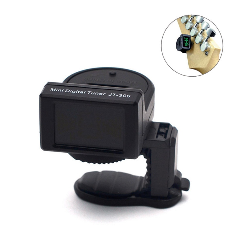 Mini Digital Guitar JT-306 Tuner LCD Clip-on Tuner accessories for Acoustic Electric Guitar Bass Violin Ukulele