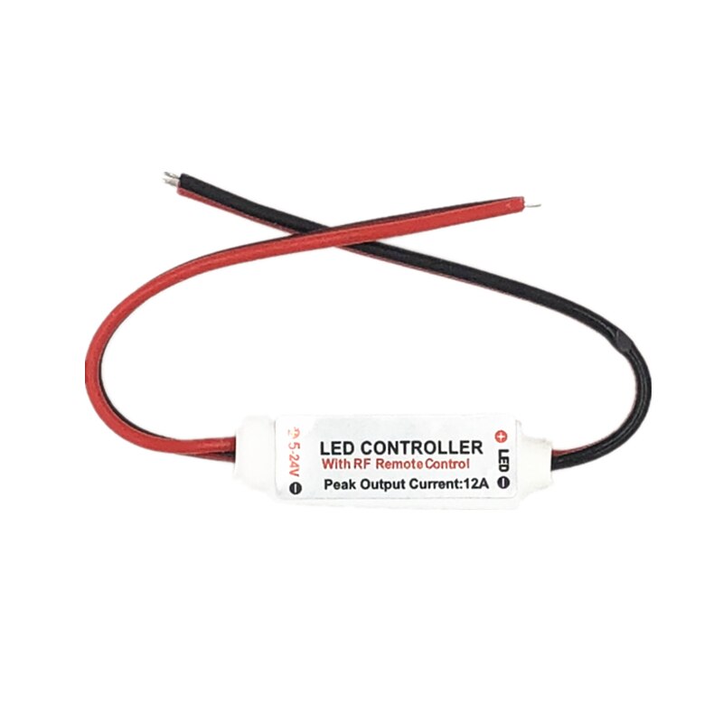 1pc mini rf trådløs ledet fjernkontroll ledd dimmerkontroller til enfarget lysstripe smd 5050/3528/5730/5630/3014
