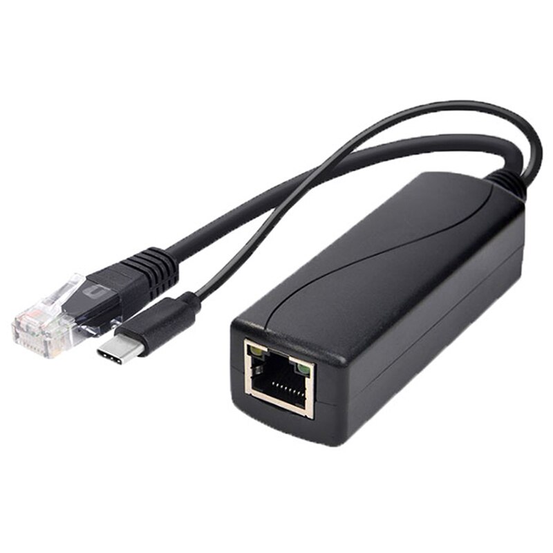 TYPE-c poe splitter usb 48v to 5v power over ethernet 802.3af for raspberry poe Splitter Micro