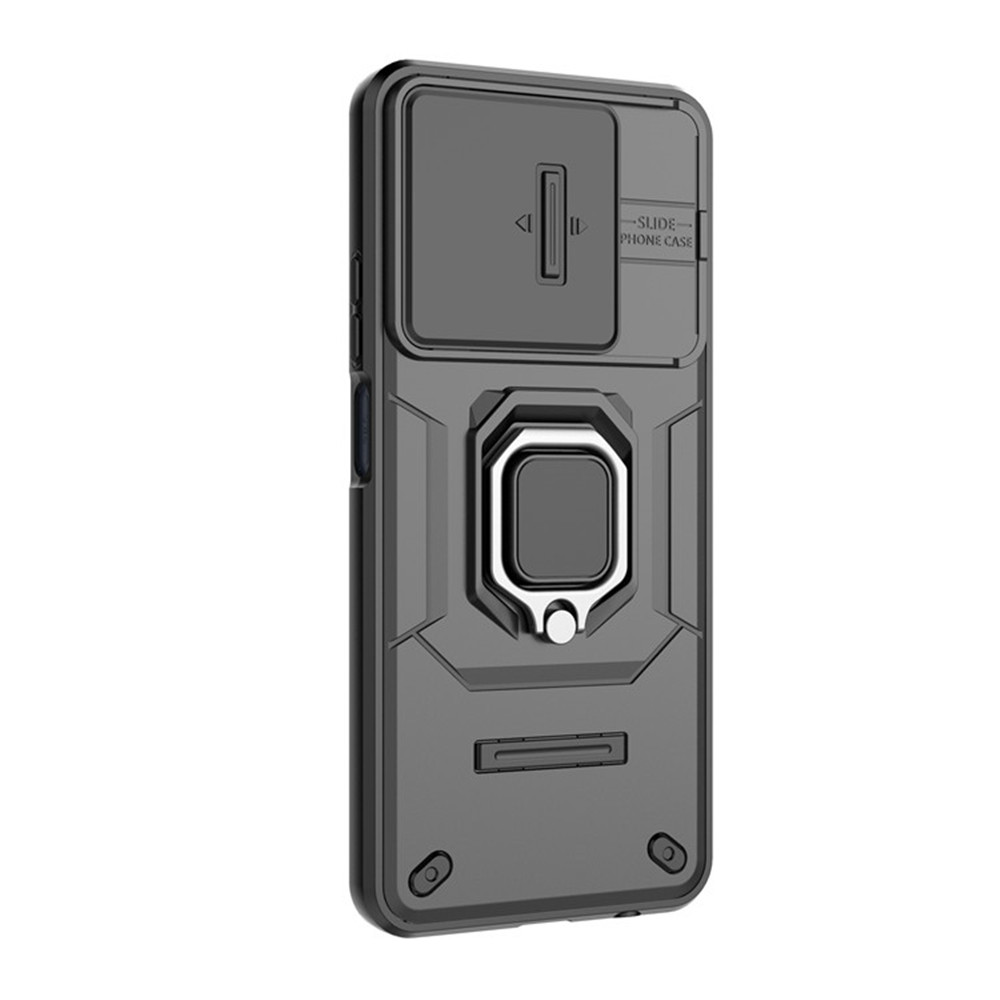 Dla OPPO Realme C61 C63 etui luksus pierścień + Ruchome okno Tylna pokrywa etui pancerne Dla OPPO Realme Narzo N63 C 61 C 63 etui na telefon