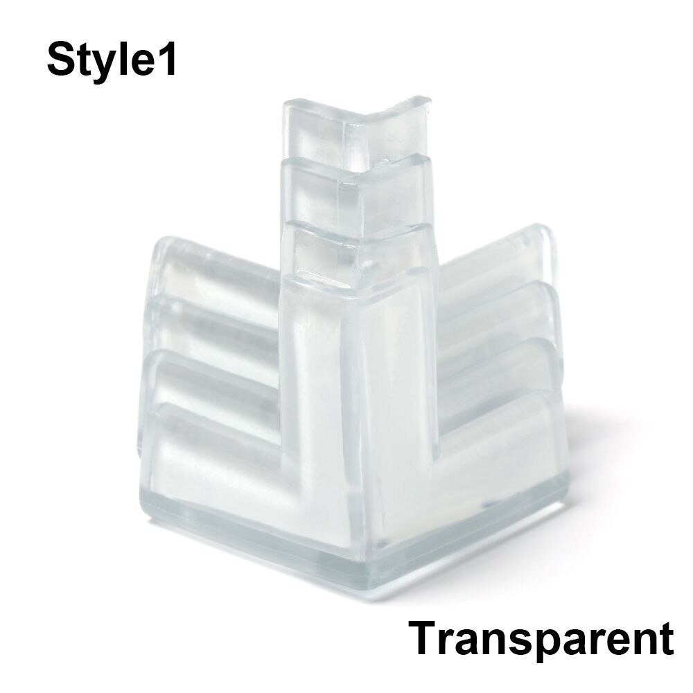 4PCS Baby Safe Table Corner Protector Kids Security Edge Protection Anticollision Strip Soft Silicon Edge Guards For Protection: Transparent-style1