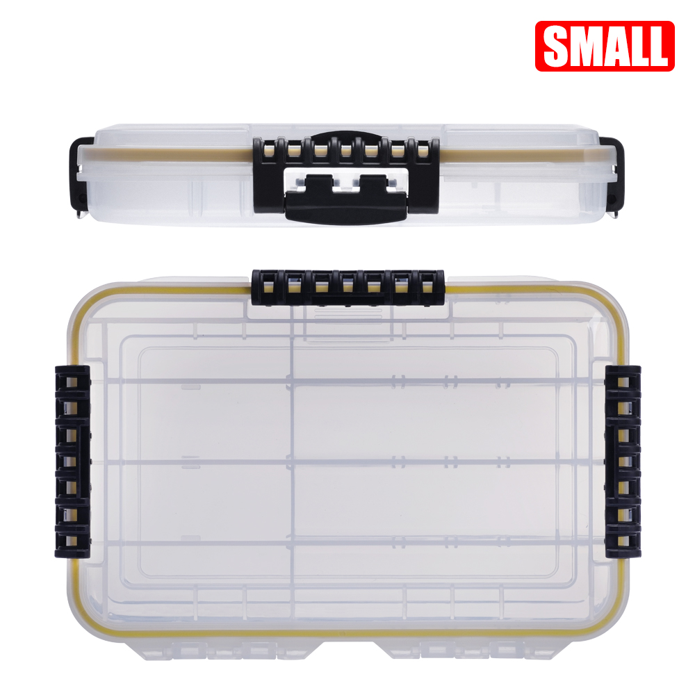 SAMOLLA large Waterproof Fishing Tackle Box, Fish Hook Fishing Lure Bait Storage Case Portable Fishing Gear Accessorie: Burgundy
