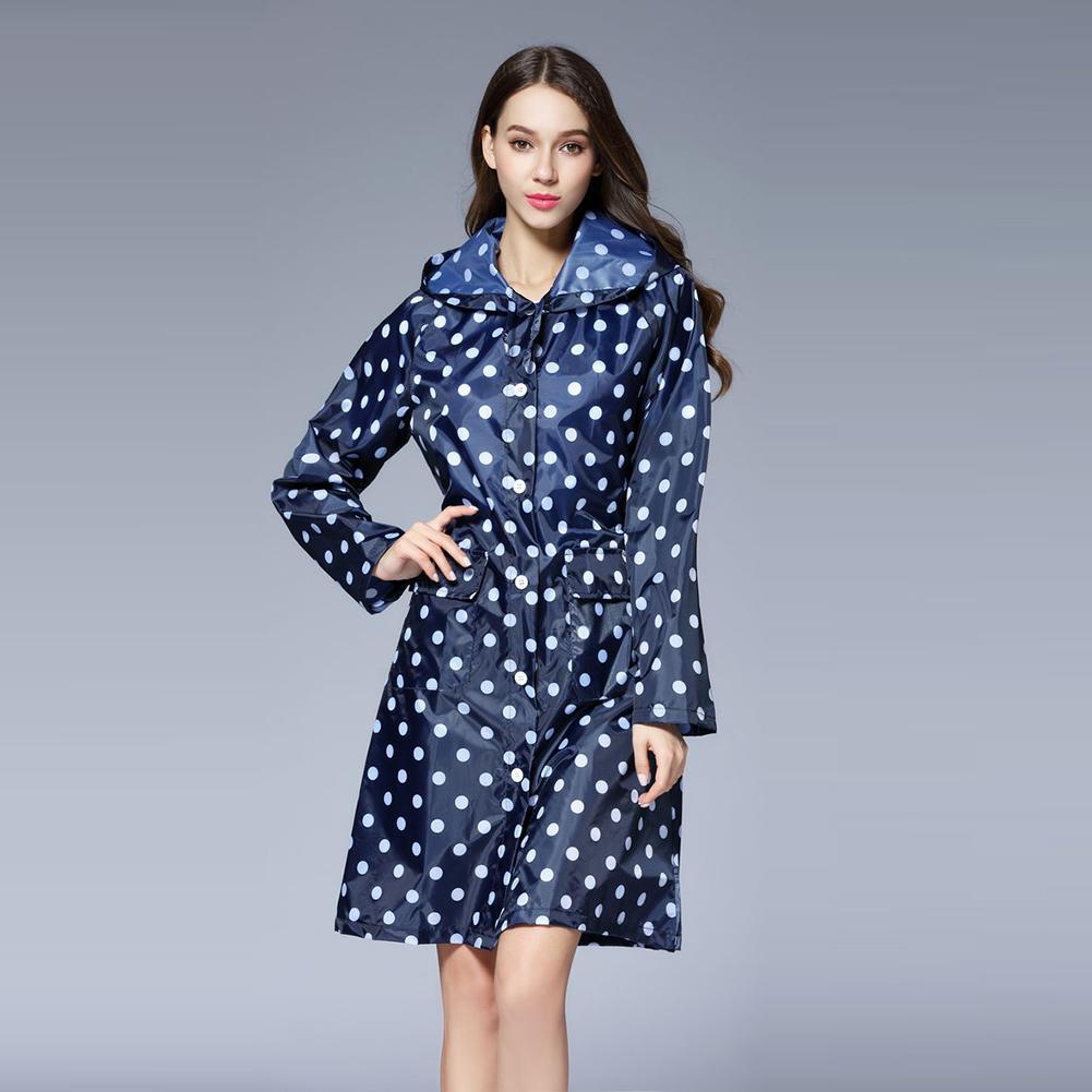 Cute Dots Raincoat Women Poncho Waterproof Rain Wear Outdoor Coat Jacket Suit