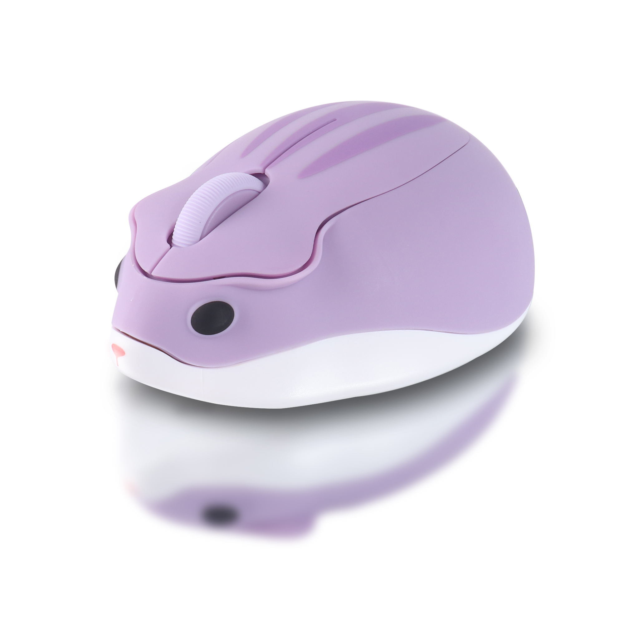 Mini mouse sem fio 3d fofo hamster 2.4g bluetooth modo duplo conectividade bateria de longa duração mudo mouse óptico usb para laptop pc: verde