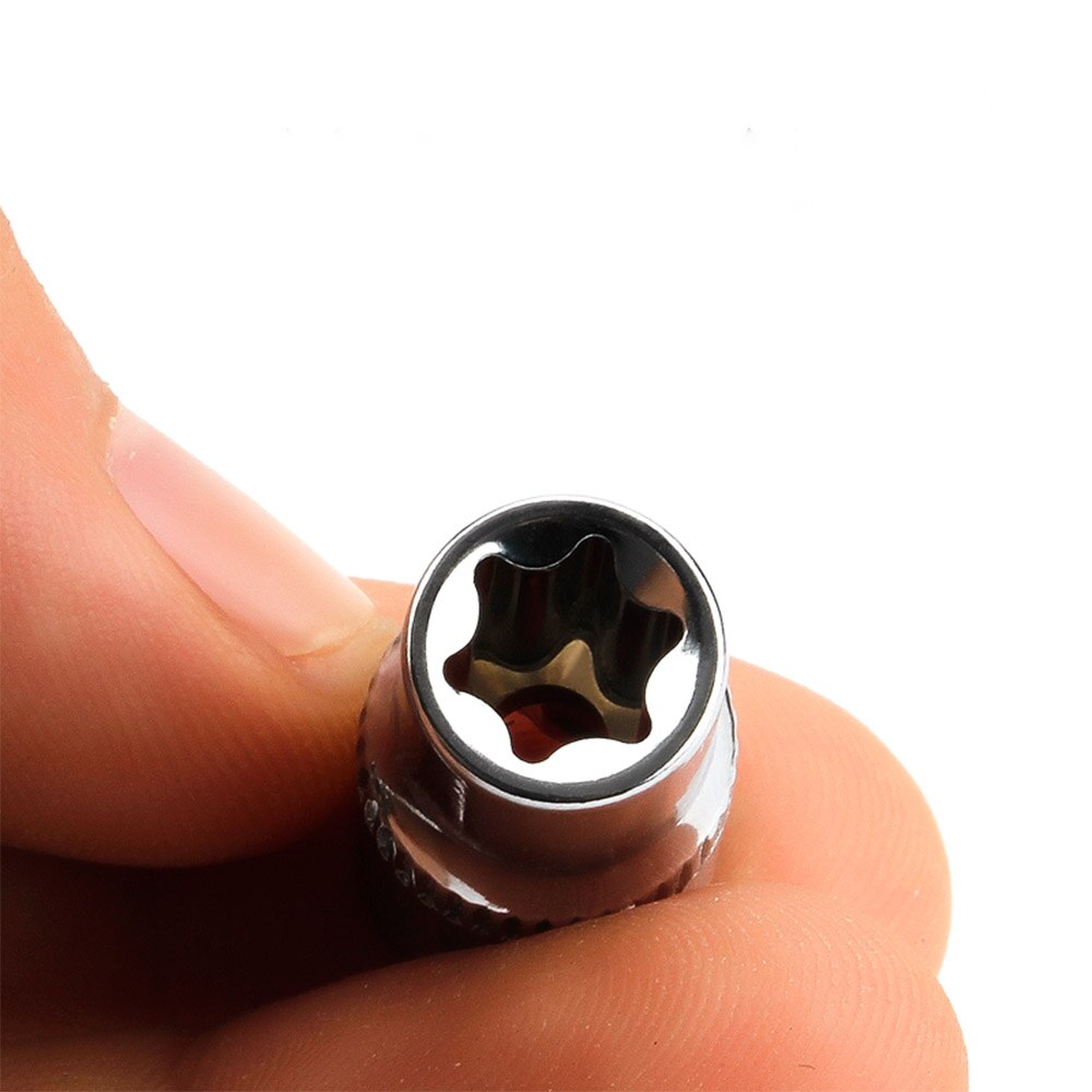 1 stk 1/4 "torx star-sokkel e type  e4 e5 e6 e7 e8 håndreparationsværktøj firkantet hul