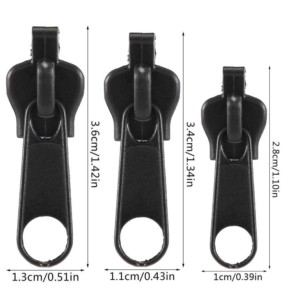 Universal Zip Head Tools Repair Replacement Kit 6 Pieces Plastic Zipper Fixer Replacement accessories