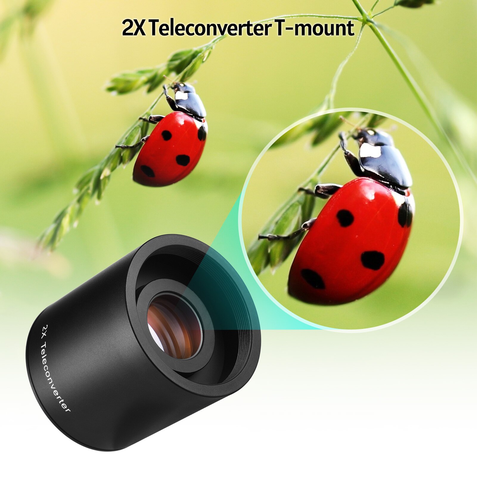 2X Converter Teleconverter Vergroting Lens Voor T-Mount 420-800Mm 500Mm 800Mm 900Mm 650-1300Mm Telelens Teleconverter