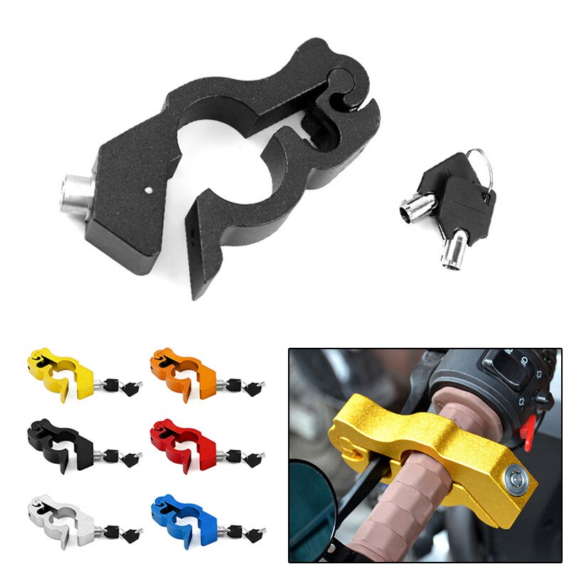 Manillar de sujeción con cerradura de seguridad para motocicleta, manillar de bloqueo para Scooter, ATV, Dirt Street, antirrobo
