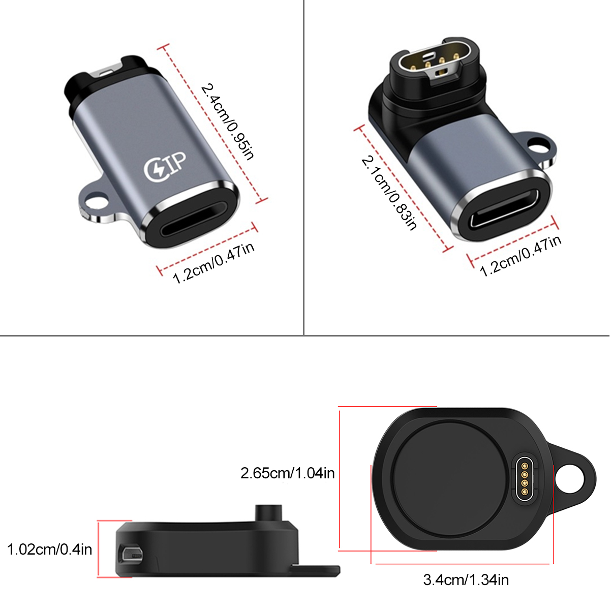 Adaptateur de charge pour Garmin Fenix 8 7 7X 6 6S 5 5X Venu 2S Vivoactive 3 4 Type C/Micro USB iOS Marq, convertisseur de station de chargeur de montre