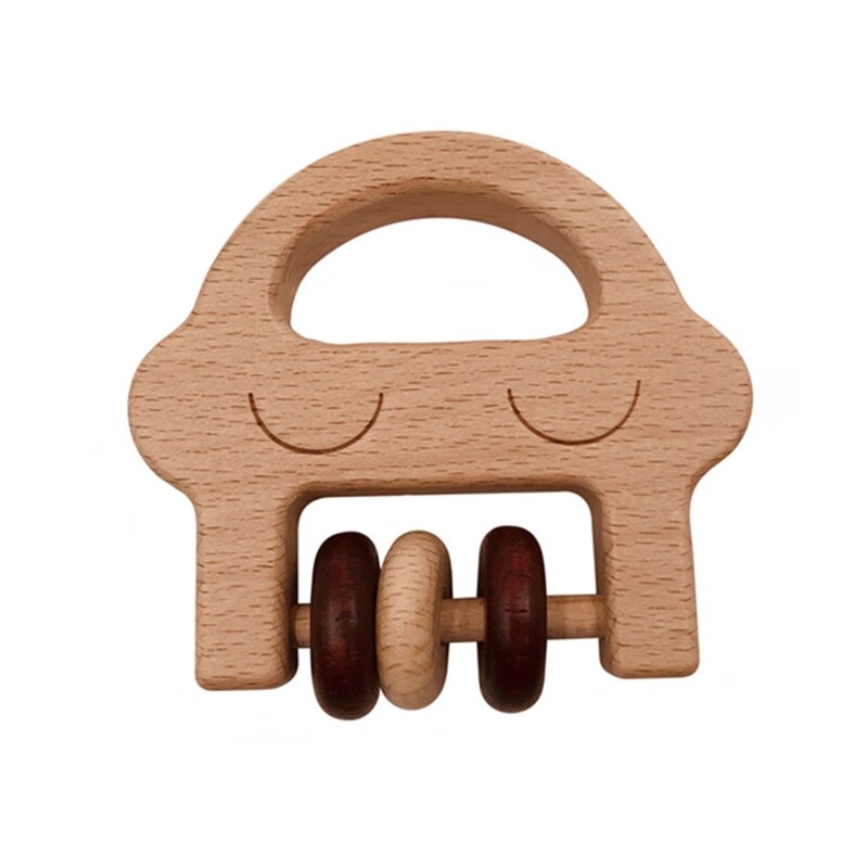 Baby Bijtring Houten Ring Wolken Rammelaar Verpleging Kauwen Kinderziektes Speelgoed Armband Molaire Fopspeen Douche Voor Pasgeboren Baby: C2013