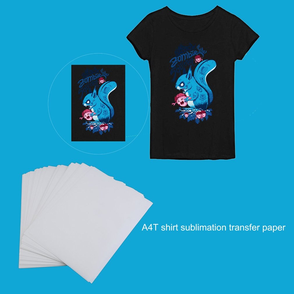 100 PCS A4 Sublimation Print Paper For Polyester Cotton T-Shirt Iron On Transfer Paper Heat Printing Transfer Accessories