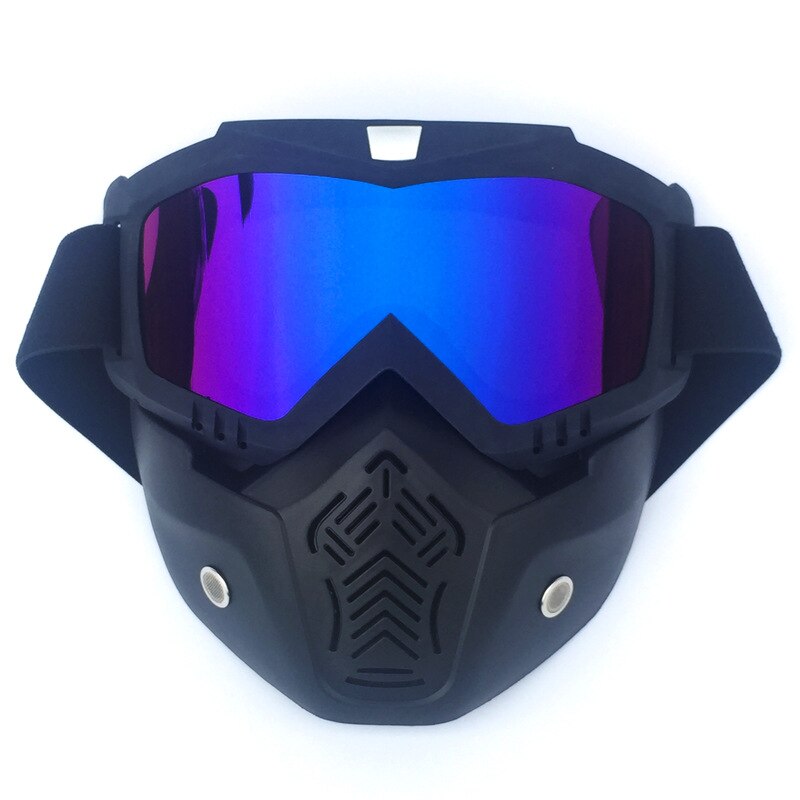 Neve óculos de esqui snowmobile óculos de proteção ao ar livre máscara de esqui snowboard óculos à prova de vento motocross ciclismo eyewear: Dark blue