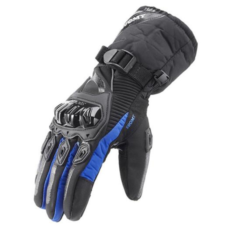 SUOMY-Guantes de Moto impermeables para hombre, manoplas de invierno a prueba de viento con pantalla táctil, 100%