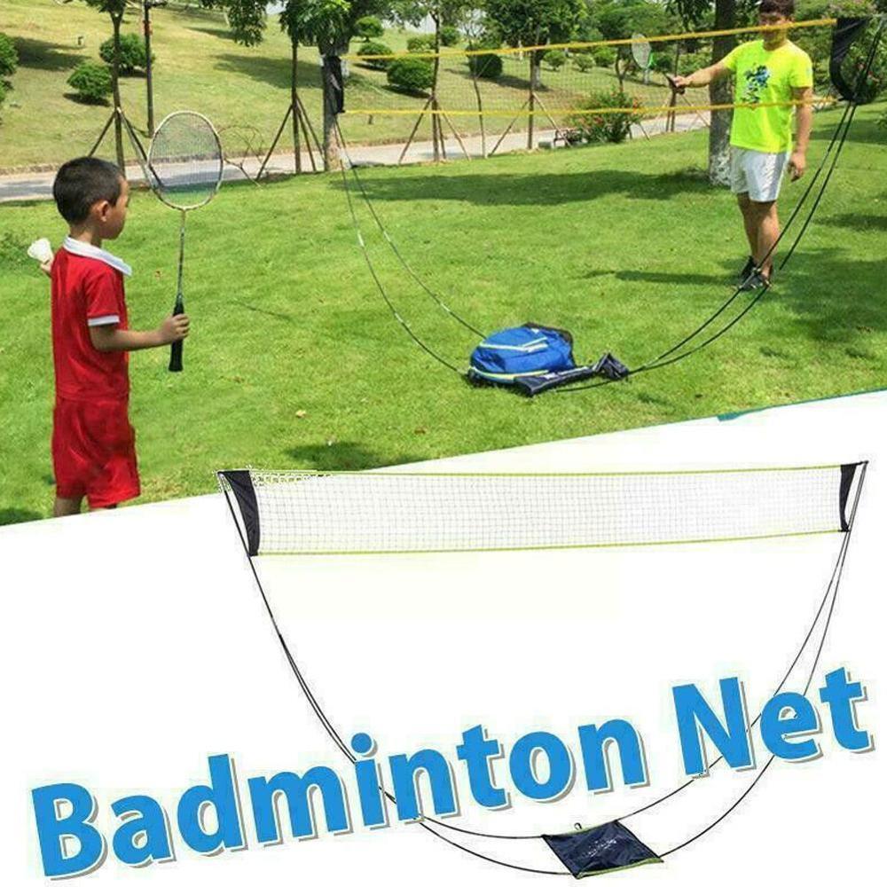 Portable Badminton Net Frame Support Tennis Volleyball Square Mesh Square Net Training Badminton Tennis Shuttlecock Netw F2x8