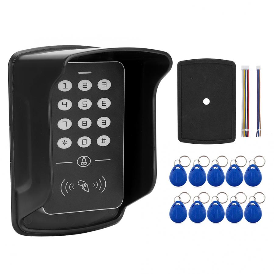 control de acceso A1 RFID Card Reader Waterproof Keyboard Doorbell Door Access Control with 10 Tag RFID Access Control