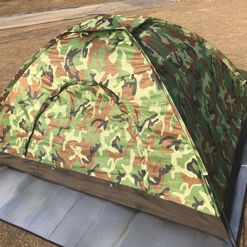 Ultra let 2 person vandtæt camping camouflage telt enkelt lag med rund dør til udendørs camping turisme telt