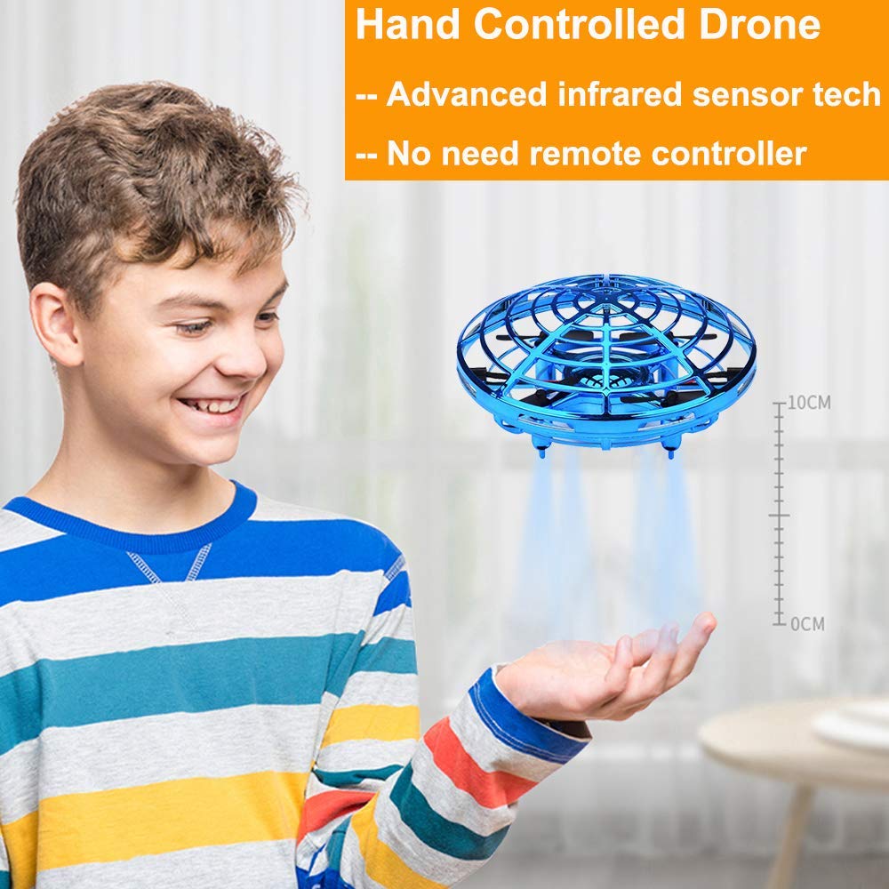 Anti-kollision flyvende helikopter magisk hånd ufo bold fly sensing mini induktion drone børn elektrisk elektronisk legetøj