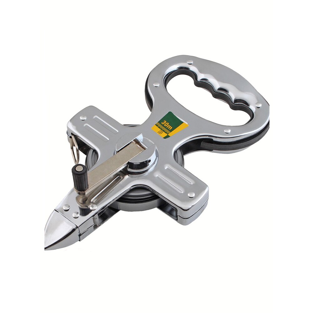 Portable Tape Measure Soft Leather Ruler Steel Tape Measure Soft Ruler 30/ 50/100/m Engineering Measuring Rule: Silver / 100M