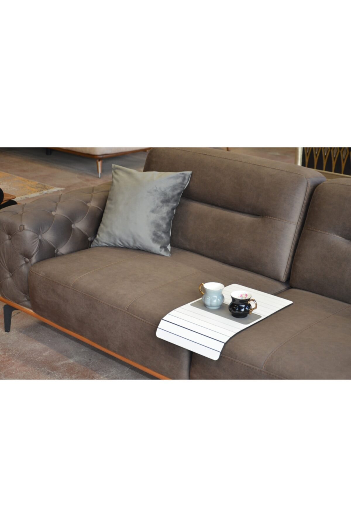 White Wood Folding Portable Side Coffee Table