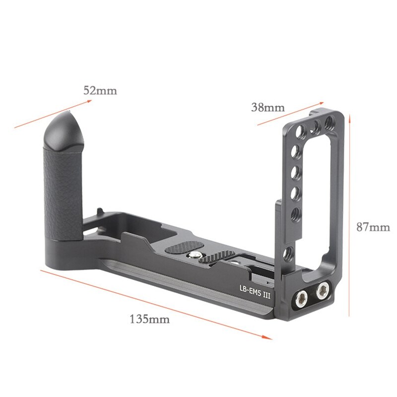 L Beugel Handgreep Camera Houder L Verticale Plaat 3 In 1 Voor Olympus E-M5 Mark Iii