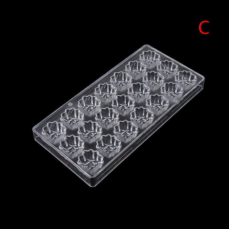 3D Polycarbonaat Chocolade Mallen Chocolade Candy Bars Mallen Lade Polycarbonaat Plastic Vorm Bloemen Bakken Gebak Bakkerij Gereedschap: C