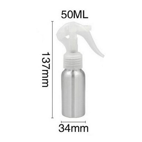 1Pc 30/50/100/120/150/250ml Aluminum bottle mice spray bottle Fine Mist Aluminum Refill Bottle Mouse Portable Spray Bottles: 50ML