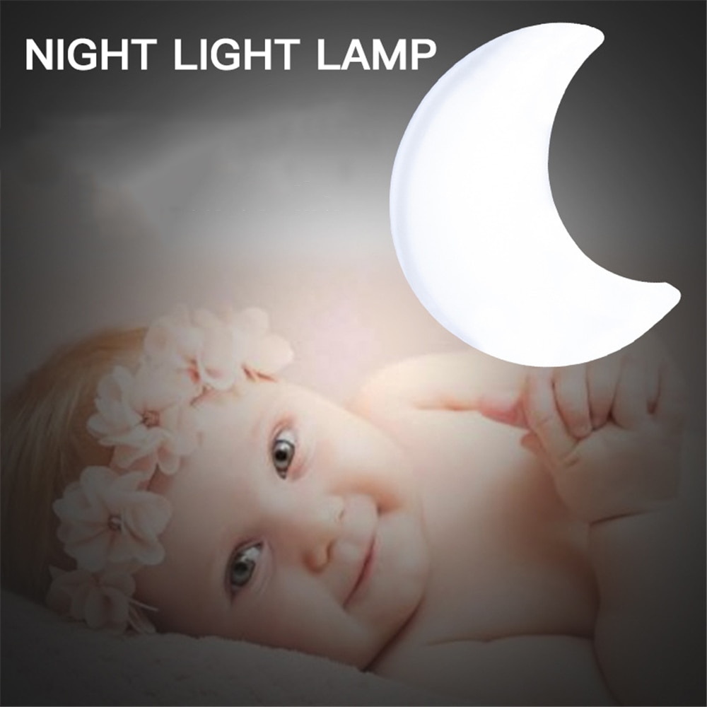 Sensor kontrol mini stjerne måne led lys eu/us stik natlampe til sengelampe baby soveværelse børne & #39 ;s værelse sove dekoration
