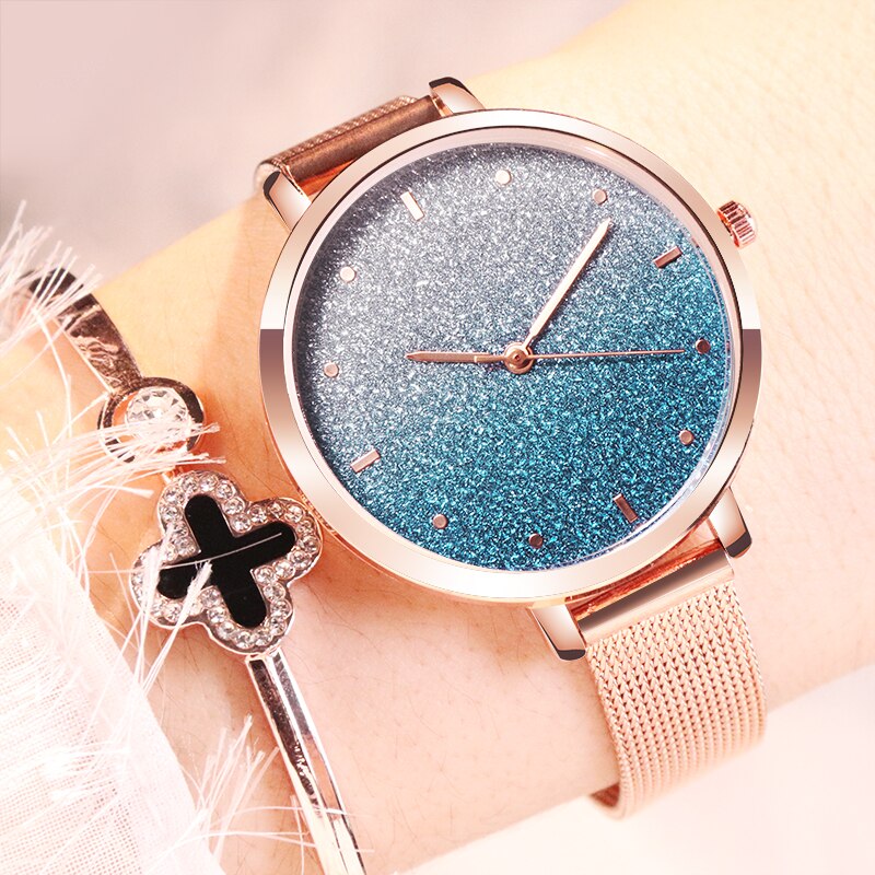 Womens Armband Horloge Luxe Elegante Jurk Horloges Rose Goud Dames Mode Horloges Klok relogio feminino