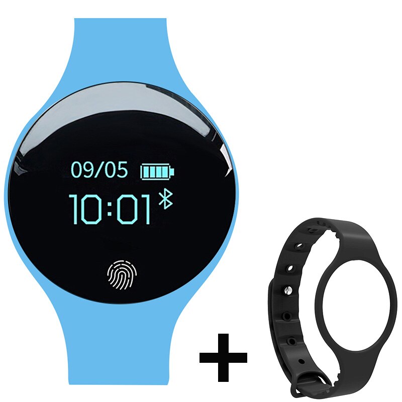Sportsur kvinder damer armbåndsure elektroniske ledede digitale armbåndsure til kvinder ur kvindelige timer hodinky reloges: Blå