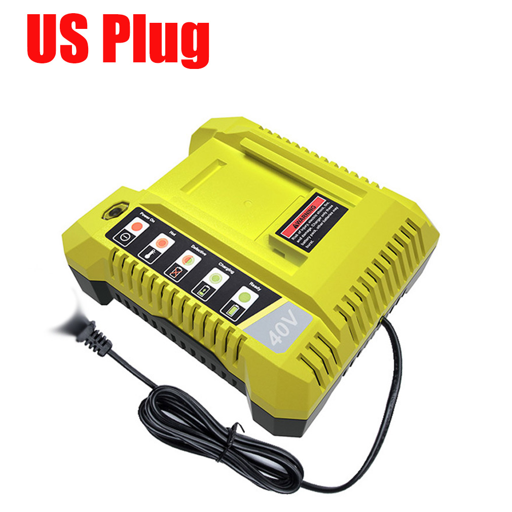 OP401 Lithium-Ion Battery Charger for Ryobi 40V Li-ion Battery OP4050A OP4015 OP4026 OP4030 OP4040 OP4050 OP400A OP403A ZROP401: US Plug