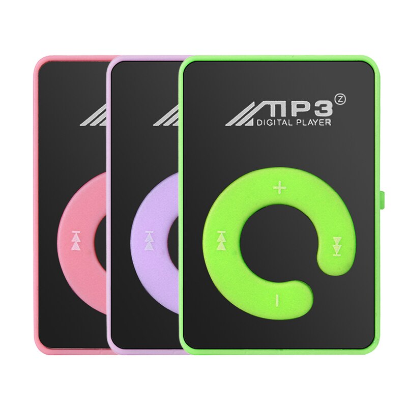 MP3 Player Mini MP3 Player Supporting 8GB TF Card With USB Cable Macaron Rainbow Candy Color