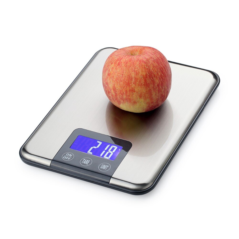 5000g * 1g Digitale Keukenweegschaal 5 KG x 1g Grote Slim Rvs Voedsel Dieet Gewicht elektronische Weegschalen Touch Knop Koken Gereedschap