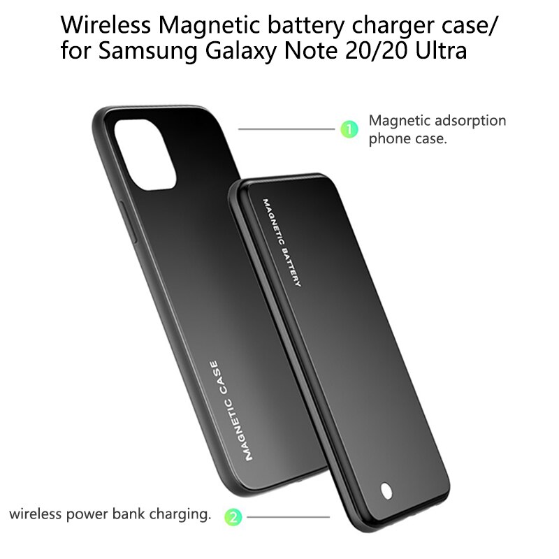 Magnetische Drahtlose Batterie Ladegerät fallen Für Samsung Galaxis Hinweis 20 Ultra fallen 6000mAh Drahtlose Ladegerät Externe Batterie Energie