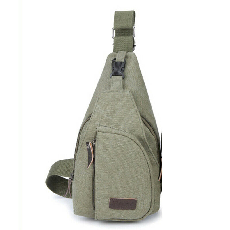 Bolsa masculina de lona, bolsa tipo carteiro transversal, de ombro, para viagem, caminhadas: green