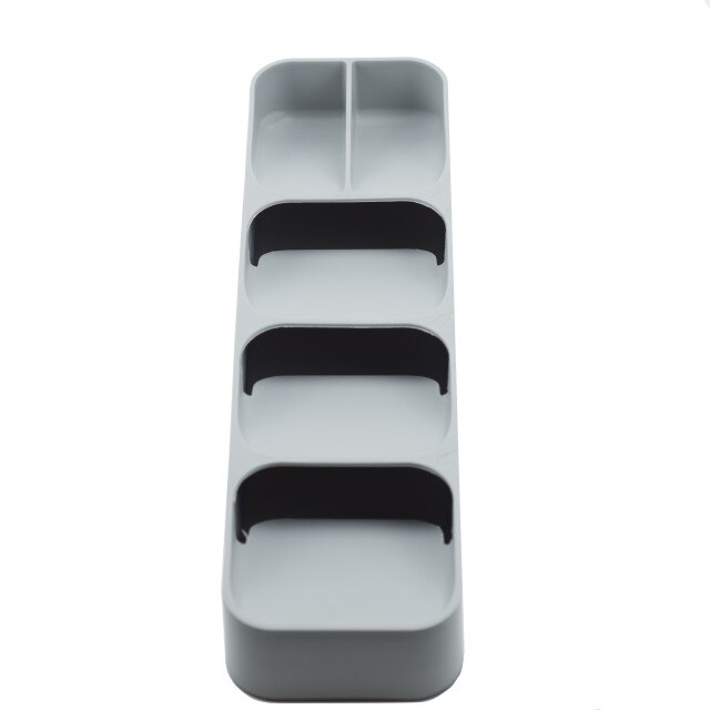 Kitchen Organizer and Storage Kitchen Drawer Organizer Tray Spoon Cutlery Separation Storage Box Kitchen Storage Organizer 4: Light Grey