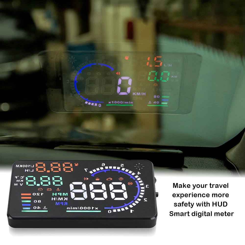 A8 Auto Head Up Display OBD2 Hud 5 5 Inch Voorruit Grandado a8-auto-head-up-display-obd2-hud-5-5-inch-voorruit-grandado