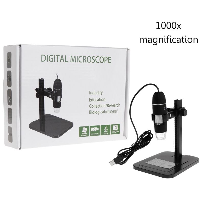 2MP 1000X 8LED USB Digital Microscope Endoscope Magnifier Camera HD CMOS Sensor