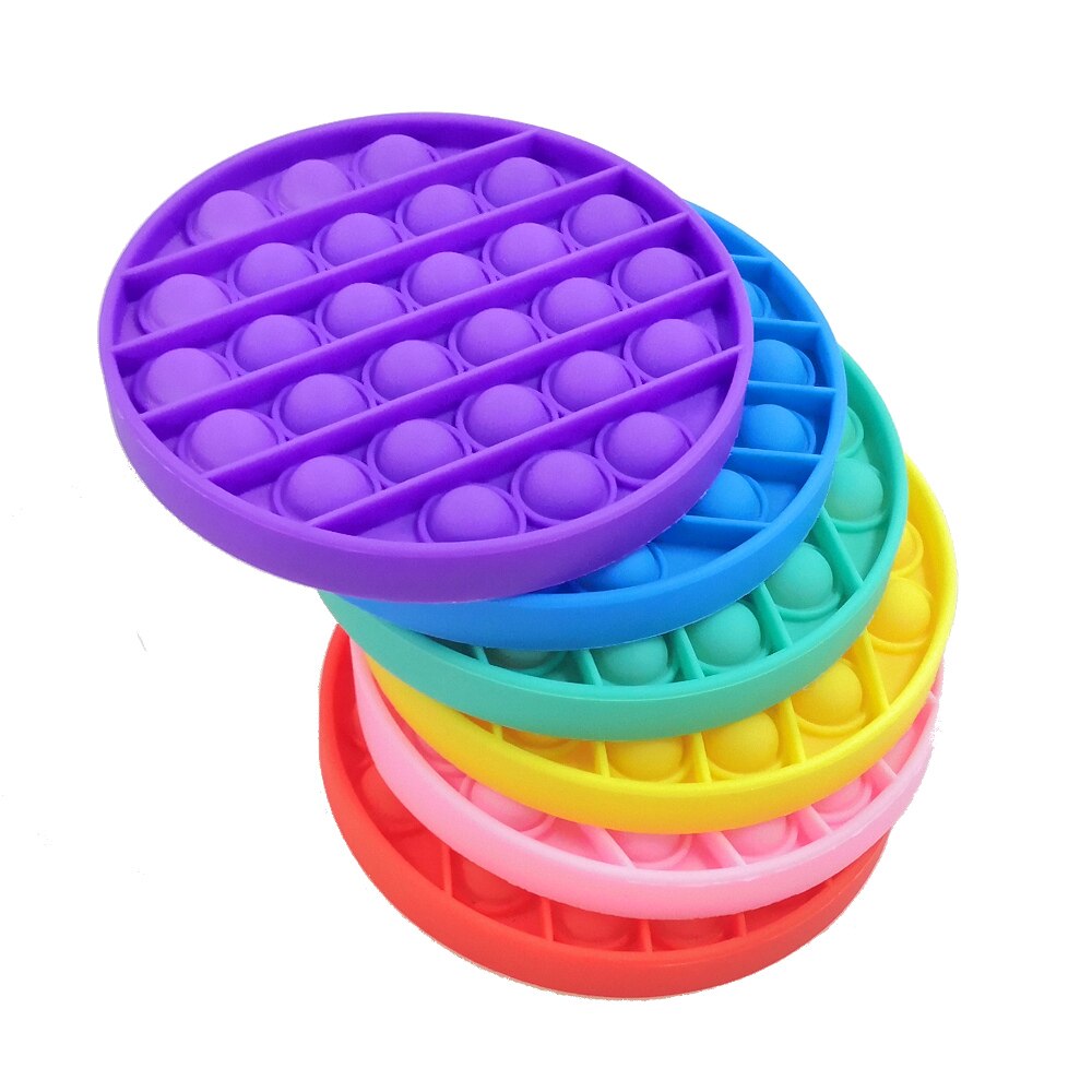 [Klaar Om Cirkel Push Pop Pop Bubble Zintuiglijke Fidget Speelgoed Silicone Stress Reliever Speelgoed Squeeze Pop Het Fidget Speelgoed