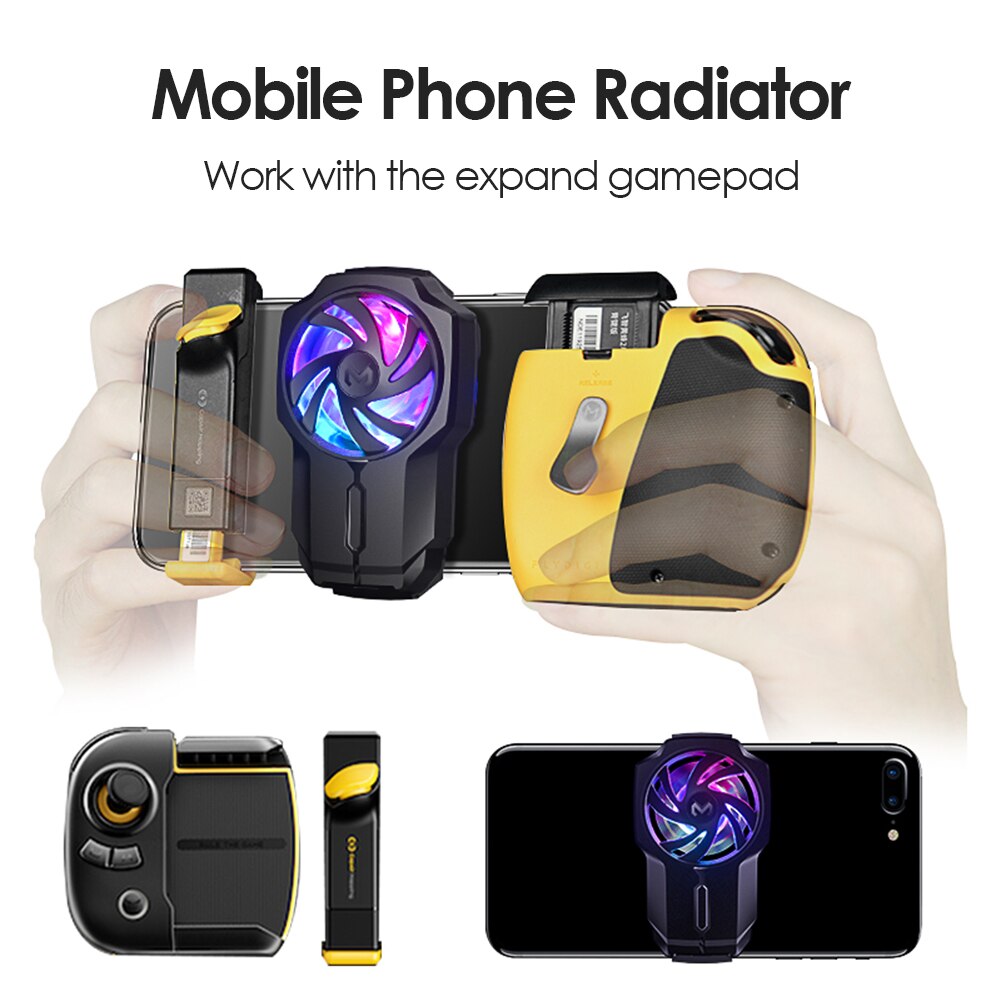 Universal Mobile Phone Cooler Adjustable Mobile Phone Gamepad Cooling Fan With RGB Backlight For iPhone Xiaomi Huawei Samsung